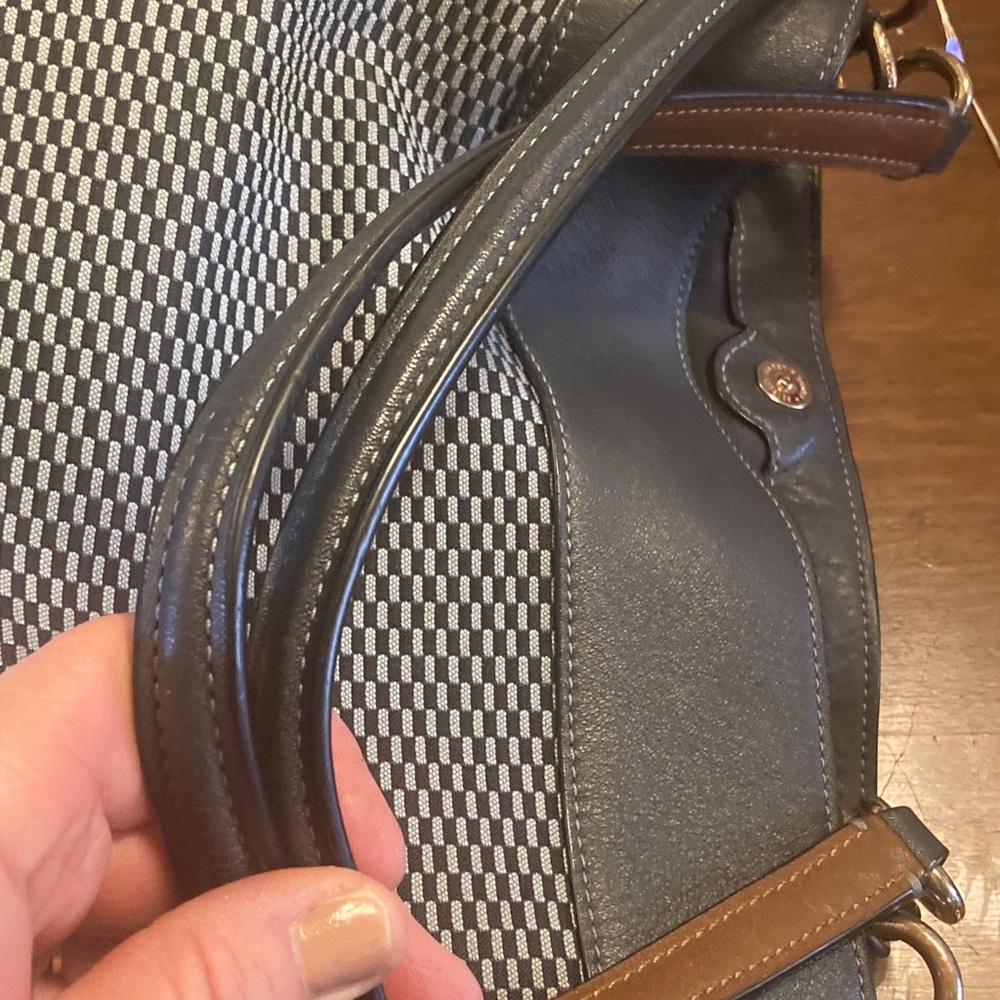 Genuine Coach  Lexy  Legacy Jacquard Blue and Black Checkered Shoulder Bag - Picture 15 of 17